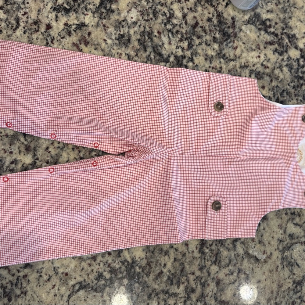 The Beaufort Bonnet Company Red Checkered Overalls